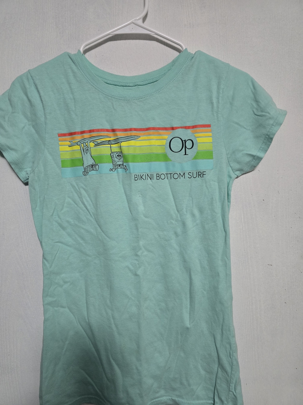 SpongeBob Squarepants Mint Green Logo Tee